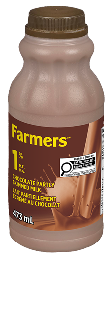 473ML FARMERS CHOCOLATE MILK 1% BOTTLE | Agropur Solutions